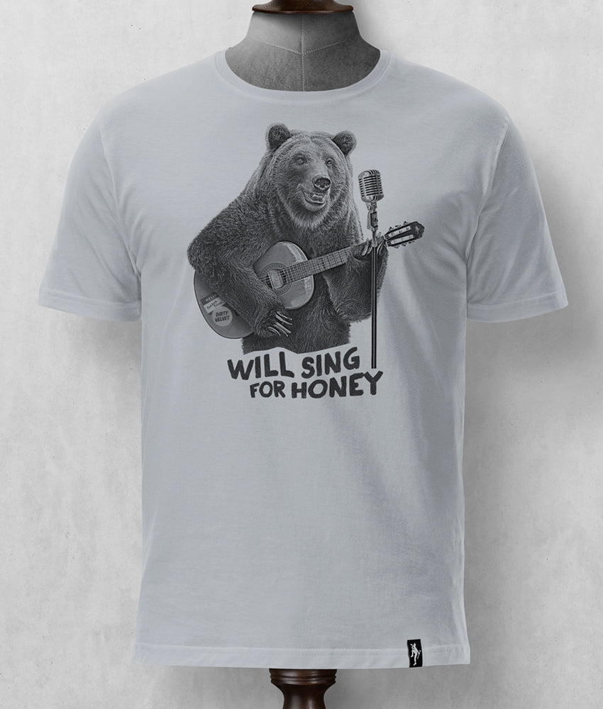 Dirty Velvet T-Shirt - Busker Bear - Clothing by Dirty Velvet