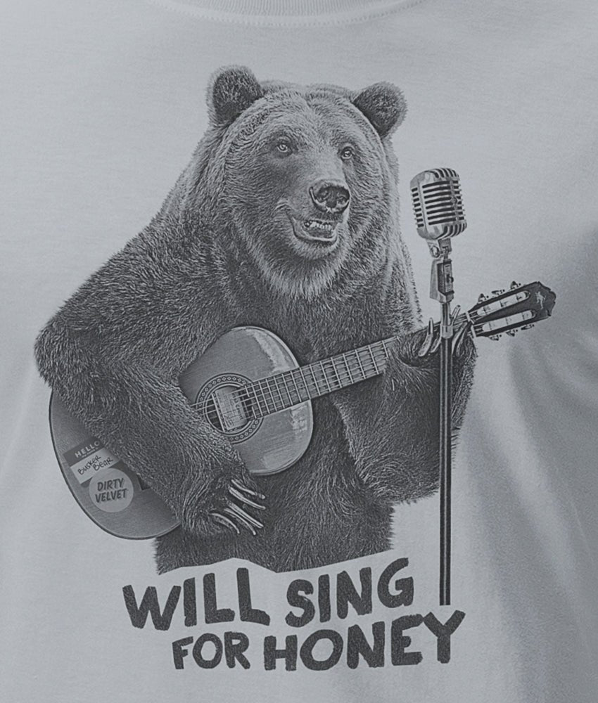 Dirty Velvet T-Shirt - Busker Bear - Clothing by Dirty Velvet