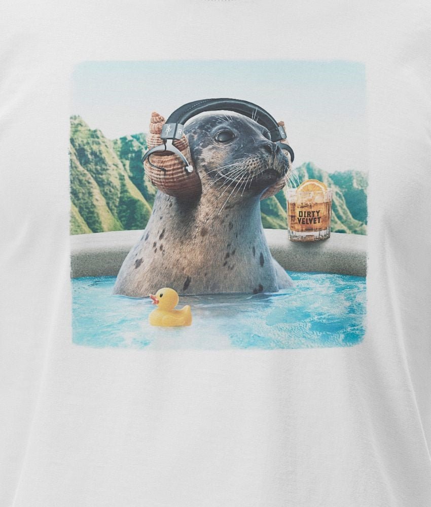 Dirty Velvet T-Shirt - Sounds Of The Sea White - Clothing by Dirty Velvet