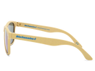 Beige sunglasses with 'BioSunnies' branding on a white background