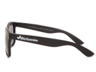 Black sunglasses with 'BioSunnies' branding on a white background