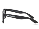 Black sunglasses with 'BioSunnies' logo on a white background