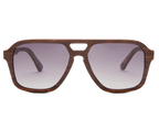 Aviator Fusion: Aluminium and wood aviator-style sunglasses