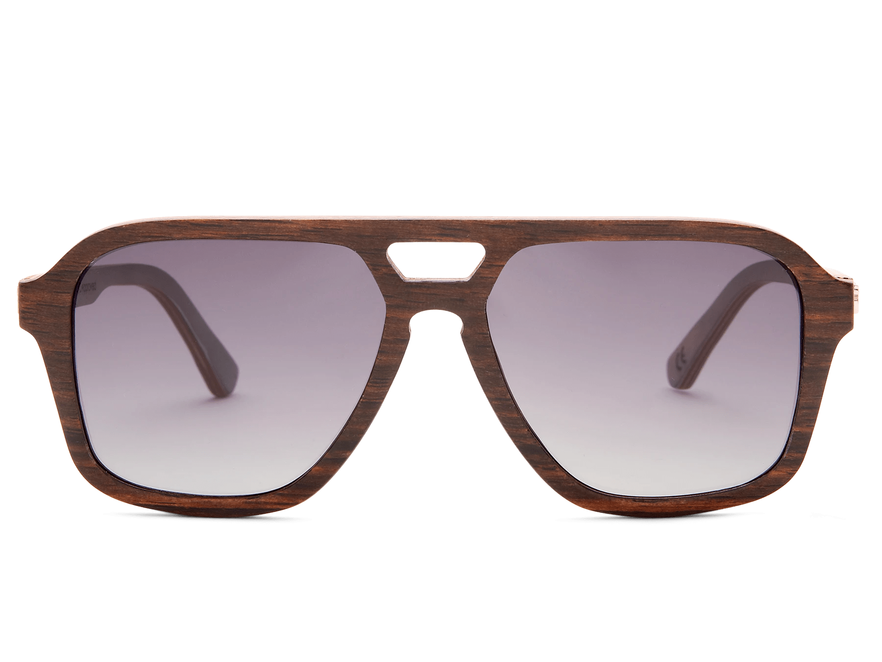 Aviator Fusion: Aluminium and wood aviator-style sunglasses