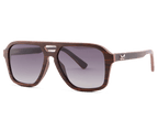 Aviator Fusion: Aluminium and wood aviator-style sunglasses
