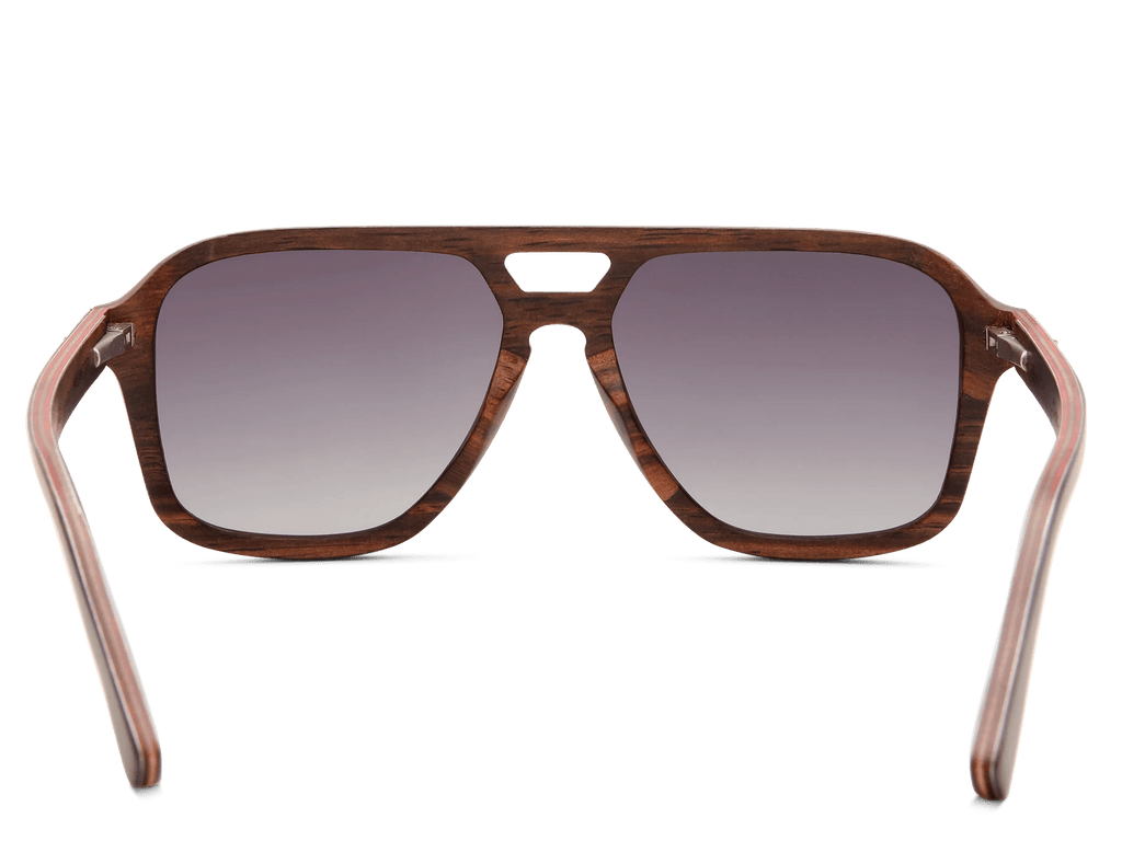 Aviator Fusion: Aluminium and wood aviator-style sunglasses