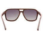 Aviator Fusion: Aluminium and wood aviator-style sunglasses
