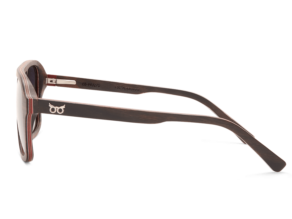 Aviator Fusion: Aluminium and wood aviator-style sunglasses