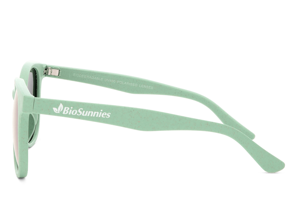 BioSunnies Tropical Mirror Sunglasses In Sea Green