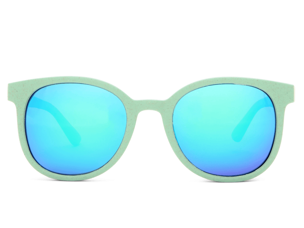 BioSunnies Tropical Mirror Sunglasses In Sea Green