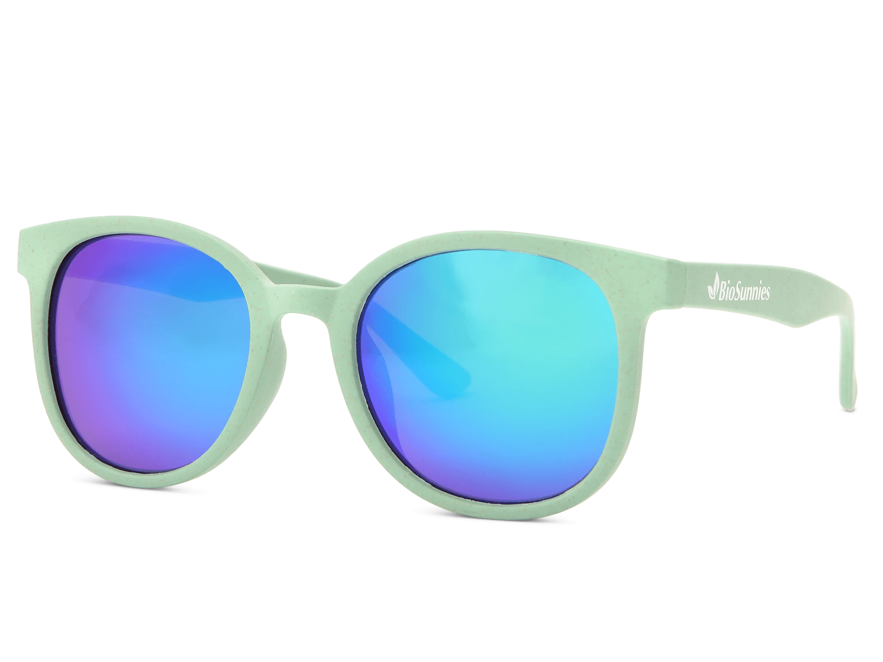 BioSunnies Tropical Mirror Sunglasses In Sea Green