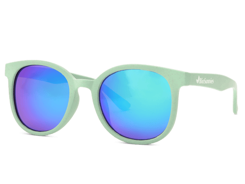 BioSunnies Tropical Mirror Sunglasses In Sea Green