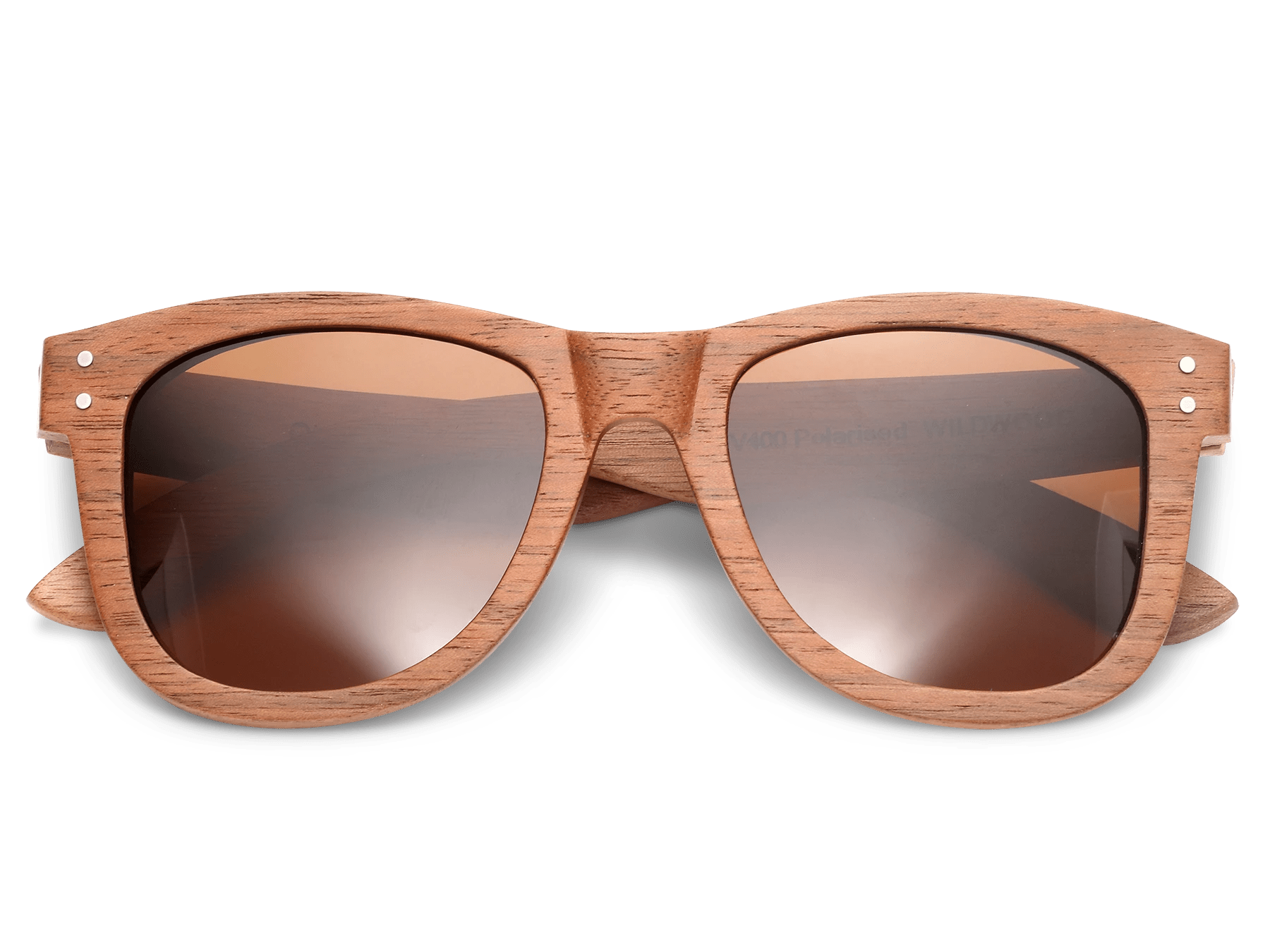 Classic Walnut Sunglasses with golden brown lenses