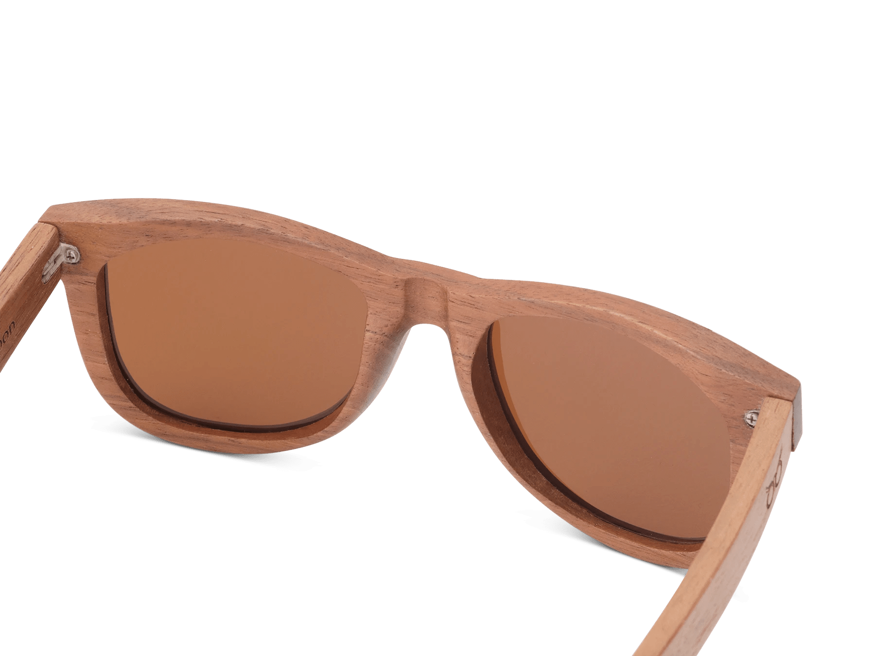 Classic Walnut Sunglasses with golden brown lenses