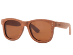 Classic Walnut Sunglasses with golden brown lenses
