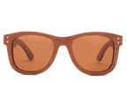 Classic Walnut Sunglasses with golden brown lenses