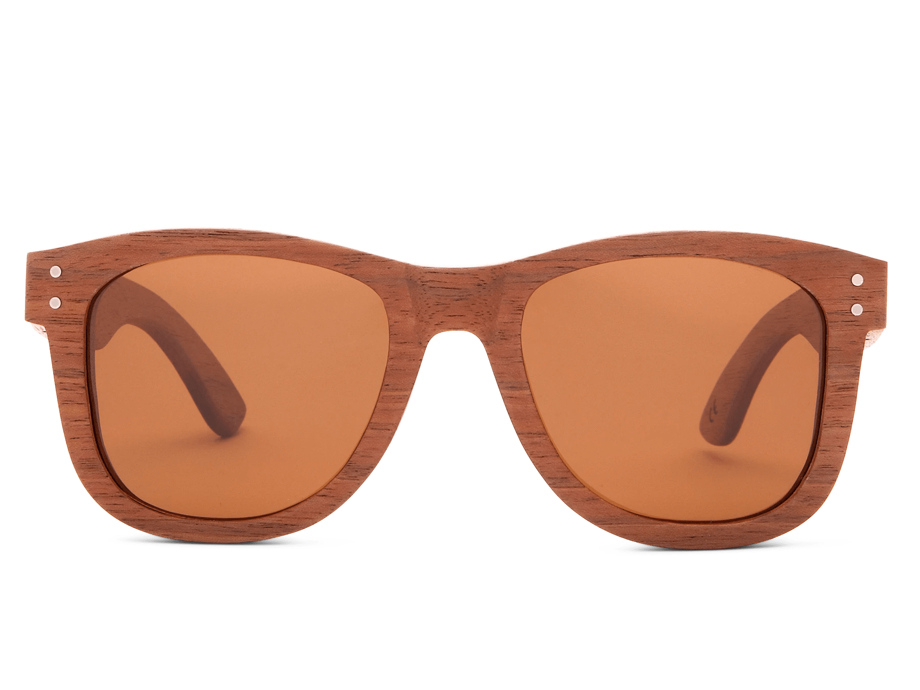 Classic Walnut Sunglasses with golden brown lenses