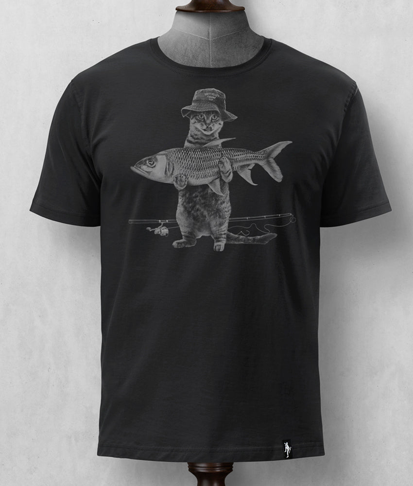 Dirty Velvet T-Shirt - Catfish Black - Clothing by Dirty Velvet