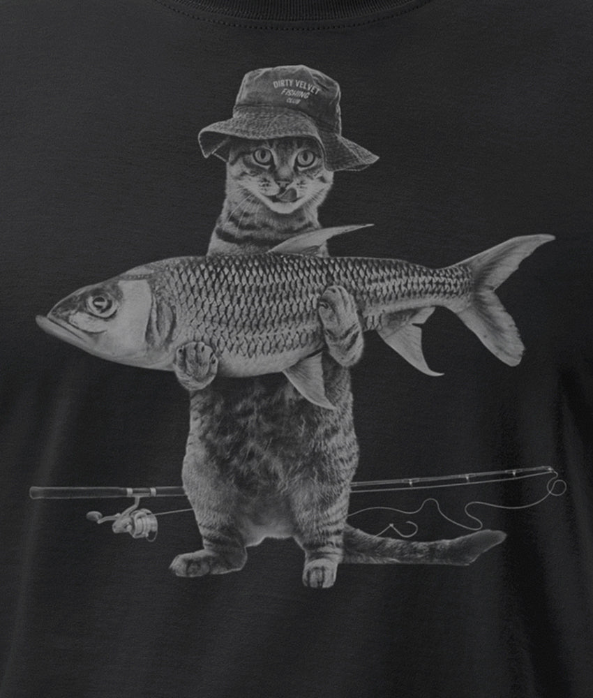 Dirty Velvet T-Shirt - Catfish Black - Clothing by Dirty Velvet