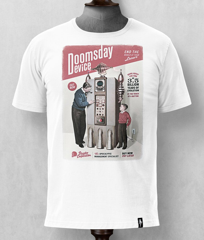 Dirty Velvet T-Shirt - Doomsday Device White - Clothing by Dirty Velvet