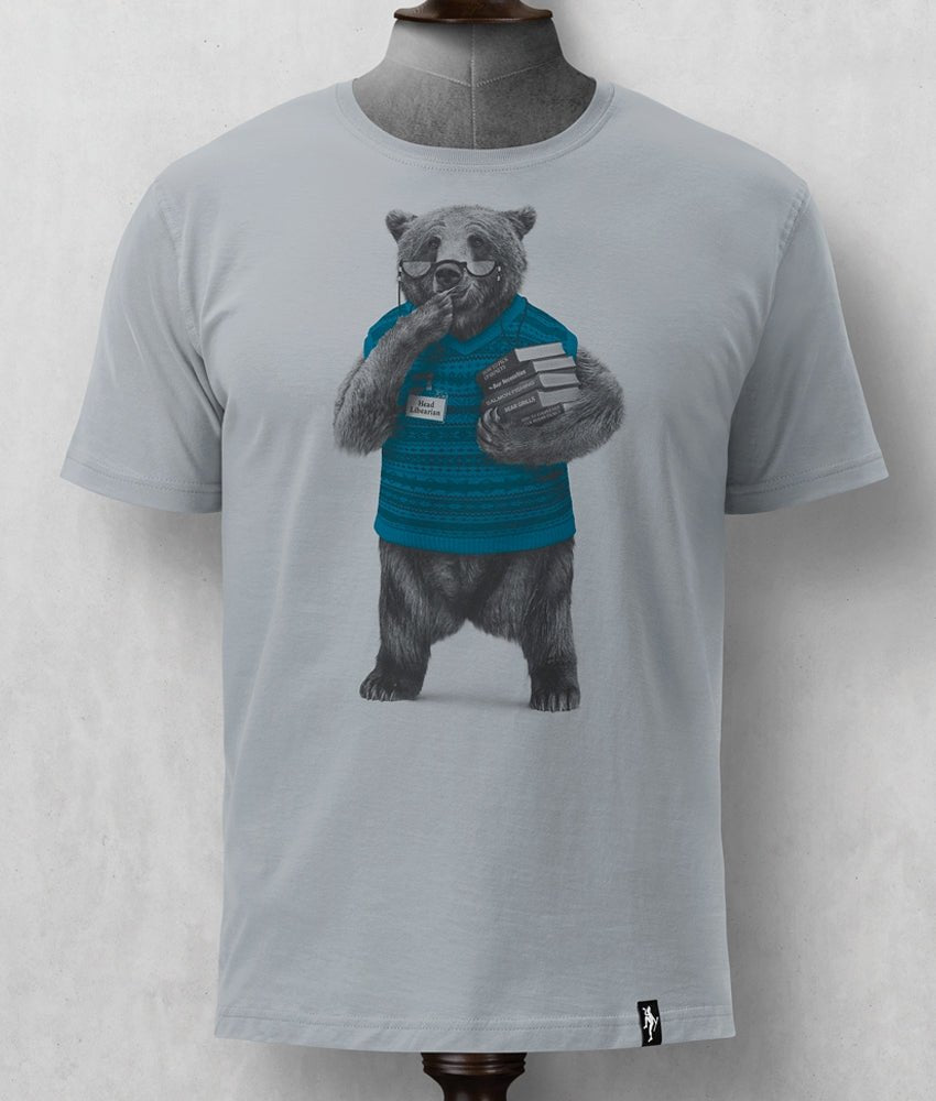 Dirty Velvet T-Shirt - Libearian Grey - Clothing by Dirty Velvet
