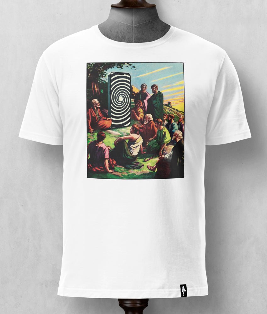 Dirty Velvet T-Shirt - Mobile Messiah White - Clothing by Dirty Velvet