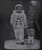 Dirty Velvet T-Shirt - Moon Walkies (Black) - Clothing by Dirty Velvet