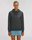 Dark heather grey organic hoodie