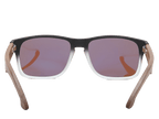 Sunglasses with black and brown frame on a white background