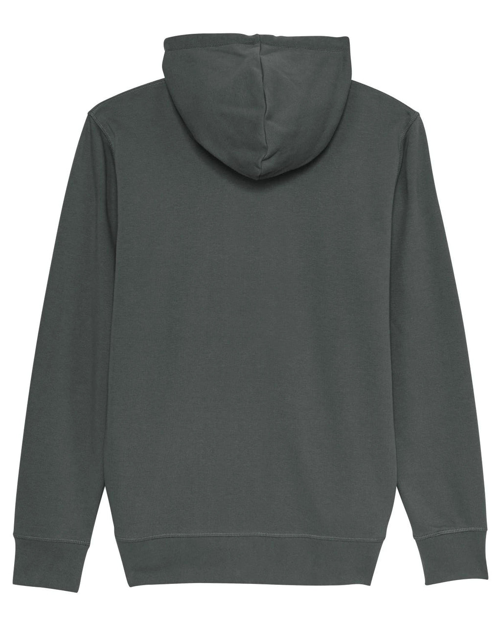 Organic Cotton Unisex Zipper Hoodie in Anthracite Grey