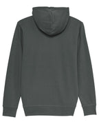 Organic Cotton Unisex Zipper Hoodie in Anthracite Grey