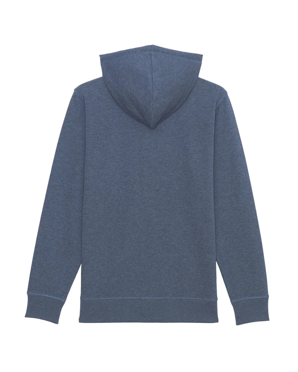 Organic Cotton Unisex Zipper Hoodie in Blue