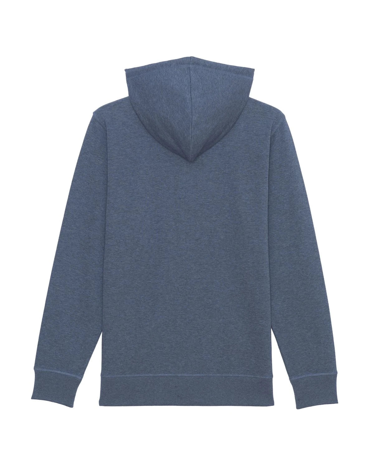 Organic Cotton Unisex Zipper Hoodie in Blue
