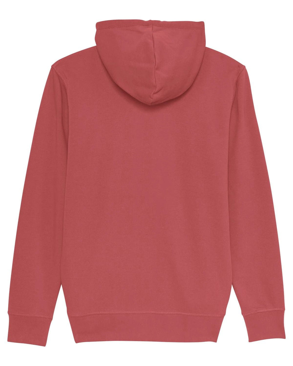Organic Cotton Unisex Zipper Hoodie in Carmine Red