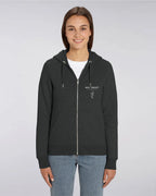 Women's Beach Zipper Hoodie in Dark Grey