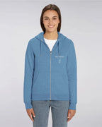 Women's Beach Zipper Hoodie in Blue