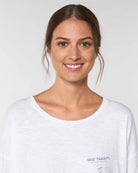 Women's white surfer tshirt