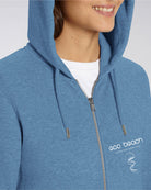 Women's Fitted Organic Zipper Hoodie From Eco Beach