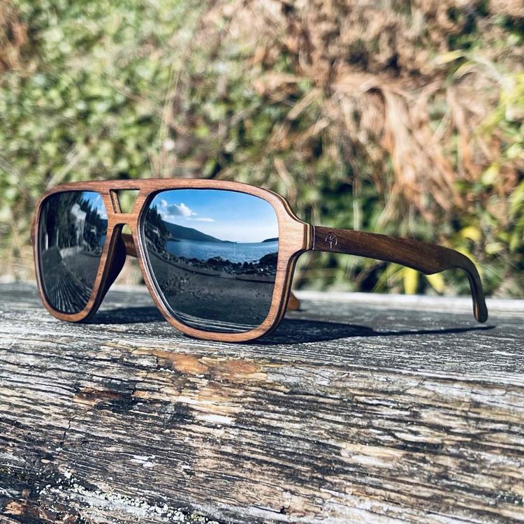 Canadian multi layer Black maple wood sunglasses