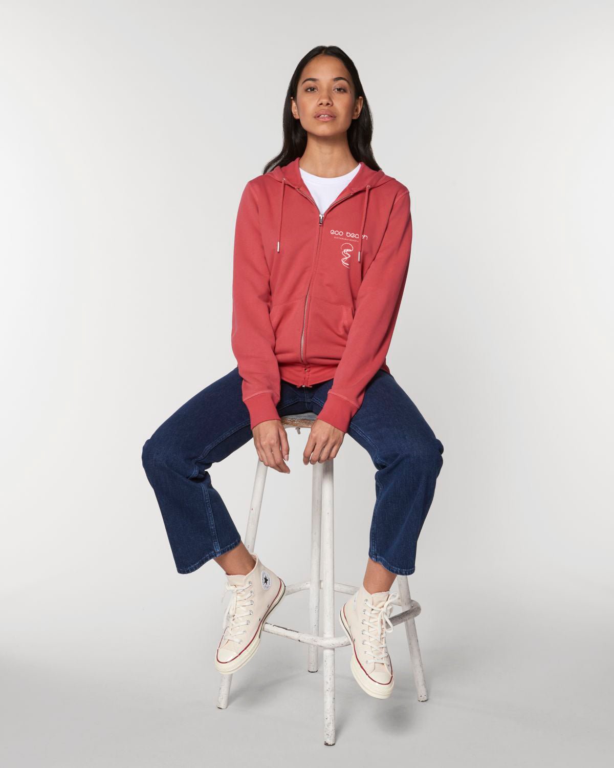 Unisex Organic Beach Zipper Hoodie From Eco Beach