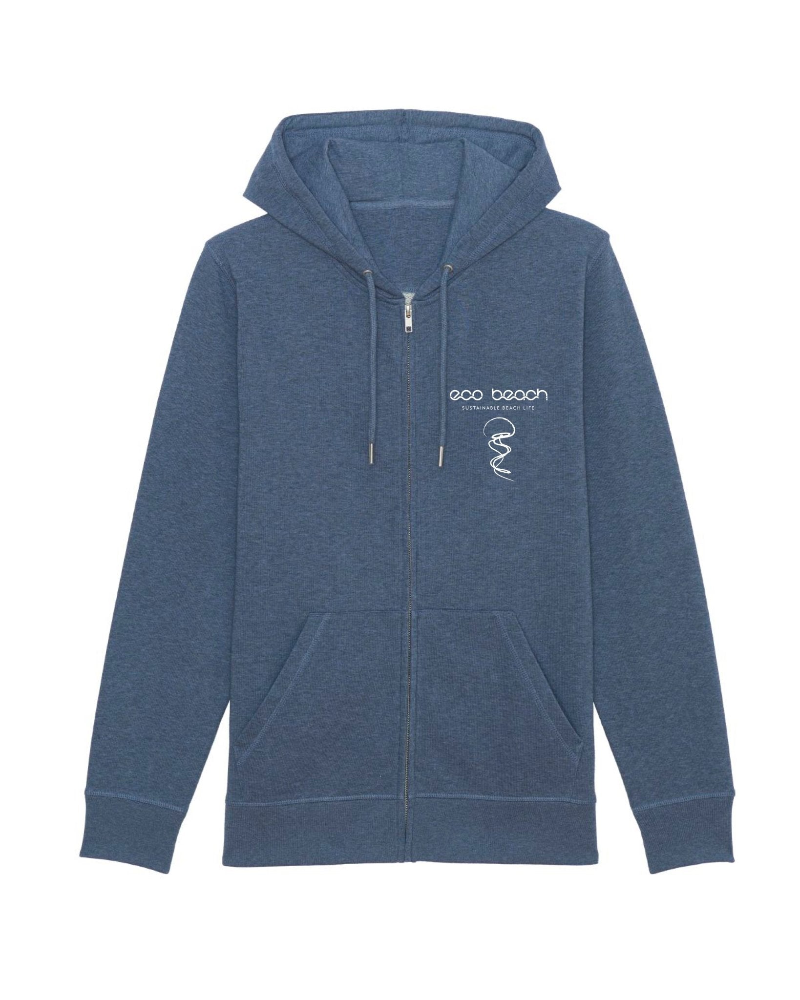 Unisex Organic Beach Zipper Hoodie From Eco Beach