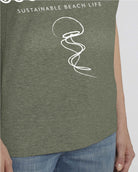 Heather Khaki Organic T shirt