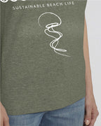 Heather Khaki Organic T shirt